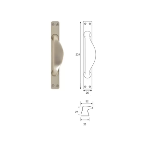 Anti-Ligature 727 Single Lipped Handle