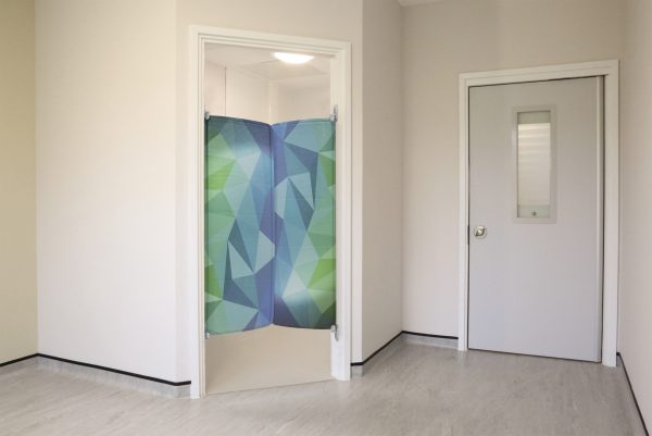 Ensuite Door Geometric Pattern